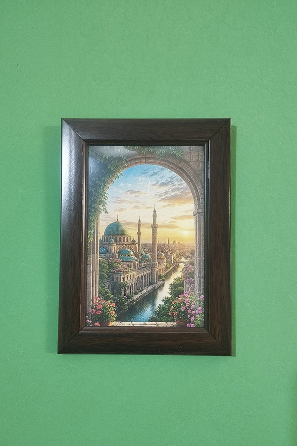 BlueMoaque Minimalist modern Islamic canvas wall decor 4*6in - EastEssence.com