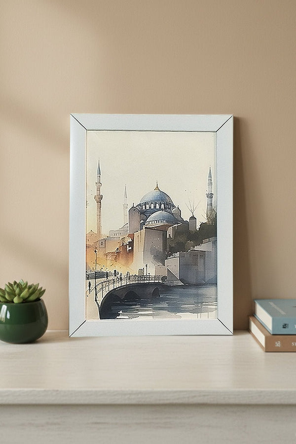 BlueMosque Minimalist modern Islamic canvas wall decor 8*11in - EastEssence.com