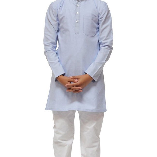 Boys Chambray Kurta Set - EastEssence.com