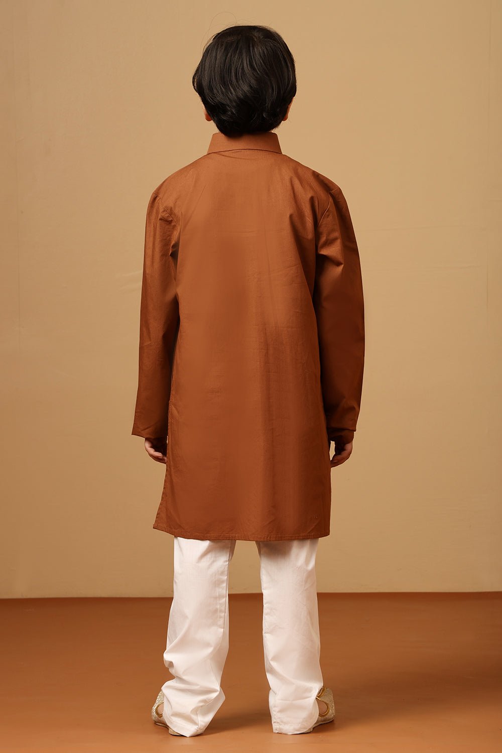 Boys Cotton Poplin Embroidered Tunic Pant Set - EastEssence.com