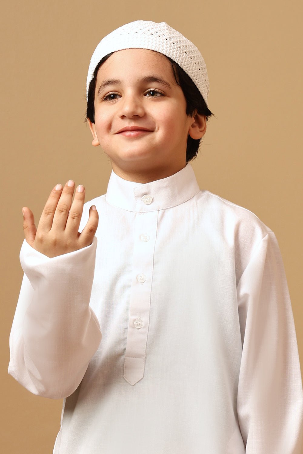 Boys Cotton Poplin Solid Tunic Pant Se - EastEssence.com