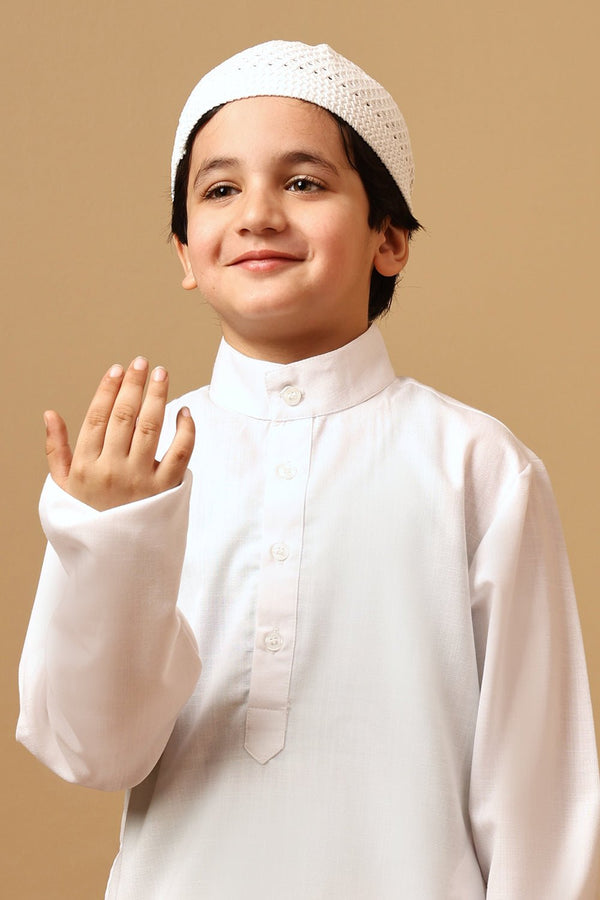 Boys Cotton Poplin Solid Tunic Pant Se - EastEssence.com