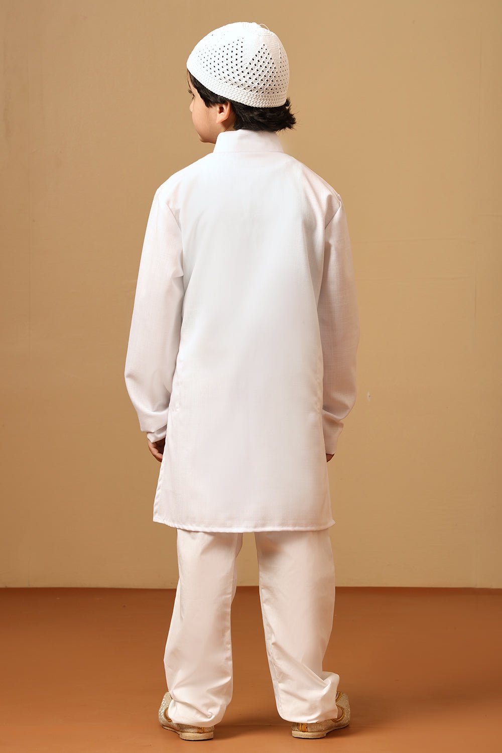 Boys Cotton Poplin Solid Tunic Pant Se - EastEssence.com