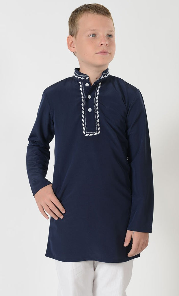 Boys Uniform Tunic with embroidery - Final Sale - EastEssence.com