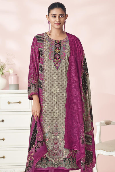 Bright Printed Cotton kameez Pants & Dupatta set Festival wear - EastEssence.com