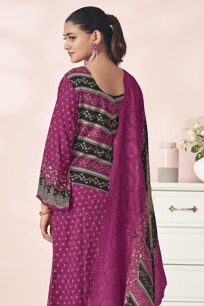 Bright Printed Cotton kameez Pants & Dupatta set Festival wear - EastEssence.com