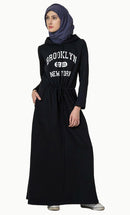 Brooklyn New York Hoodie Abaya dress - EastEssence.com