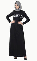 Brooklyn Text Baisc Everyday Wear Abaya Dress - EastEssence.com