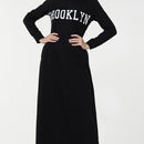 Brooklyn Text Baisc Everyday Wear Abaya Dress - EastEssence.com