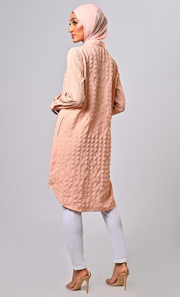 Bubbly Bliss: Find Playful Texture With Bubble Crush Tunic - Final Sale - EastEssence.com