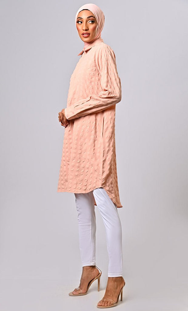 Bubbly Bliss: Find Playful Texture With Bubble Crush Tunic - Final Sale - EastEssence.com