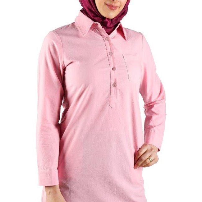 Button Neck tunic - EastEssence.com