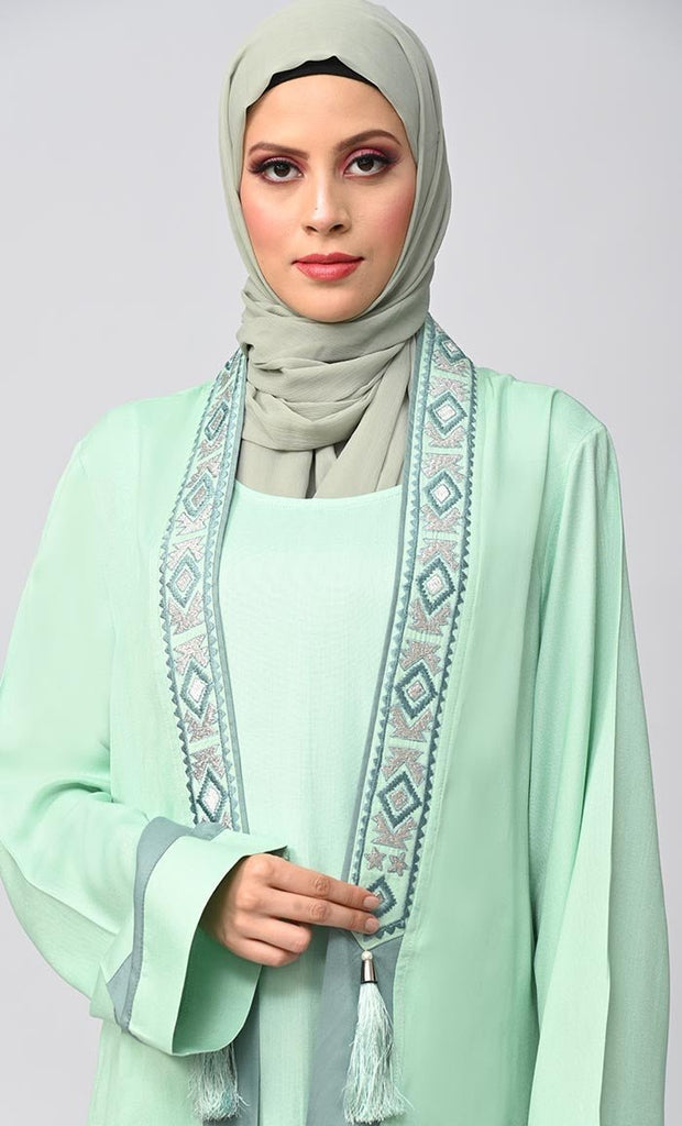 Buy Islamic Front Embroidered Detailing 2PC Set - Final Sale - EastEssence.com