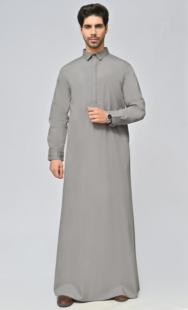 Buy Mens Islamic Formal Thobe/Jubba With Pockets - Final Sale - EastEssence.com