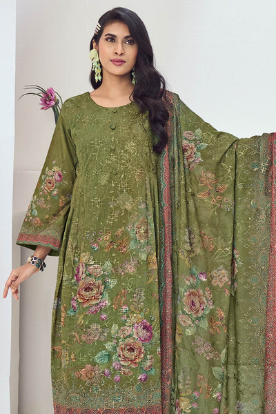 Casual Cotton Printed Pant Kameez Set with Dupatta - EastEssence.com