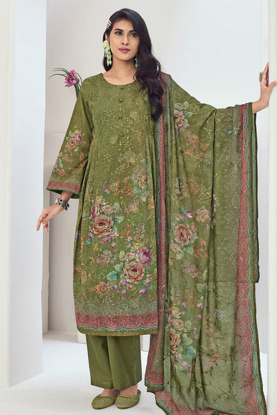 Casual Cotton Printed Pant Kameez Set with Dupatta - EastEssence.com