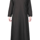 Casual Everyday Comfortable Amatullah Abaya Dress-Black - EastEssence.com