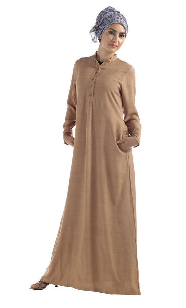 Casual Wear High Collar Amatullah Abaya Dress - Final Sale - EastEssence.com