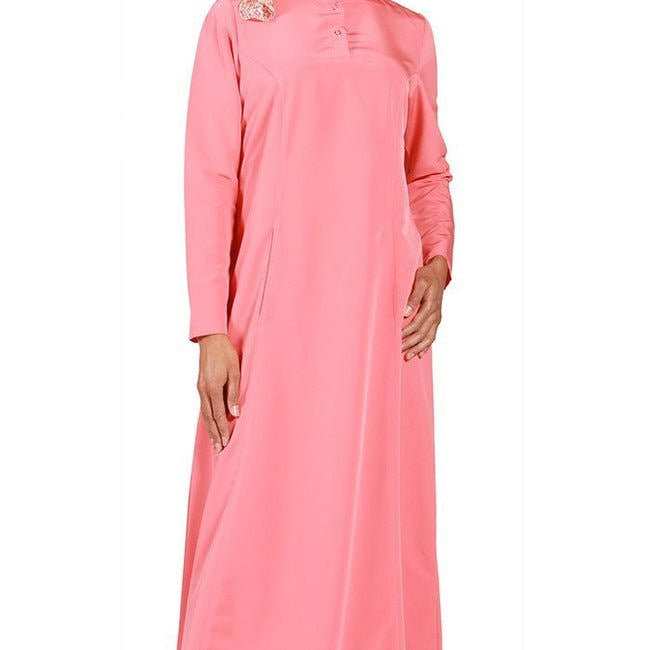 Casual Wear Twined Buttons Amatullah Abaya Dress - EastEssence.com