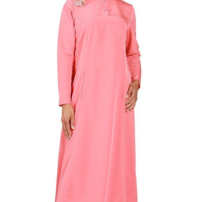 Casual Wear Twined Buttons Amatullah Abaya Dress