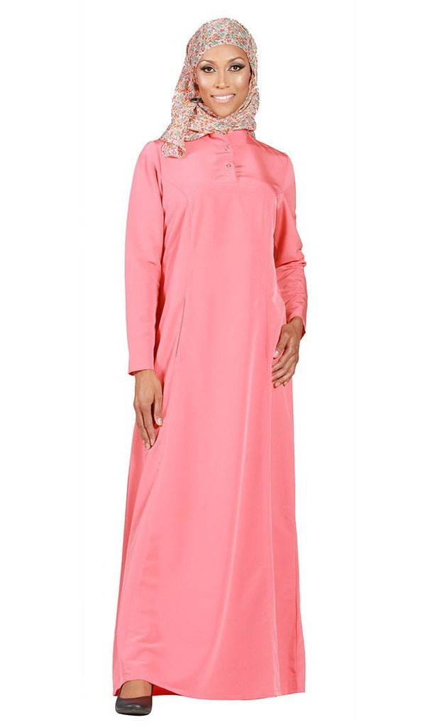 Casual Wear Twined Buttons Amatullah Abaya Dress - Final Sale - EastEssence.com