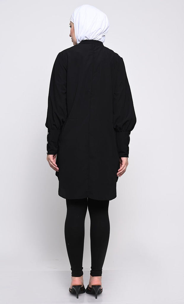 Classic Nida Tunic with asymmetric length - EastEssence.com