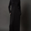 Collared Everyday Wear Basic Kids Abaya Dress - Black - EastEssence.com