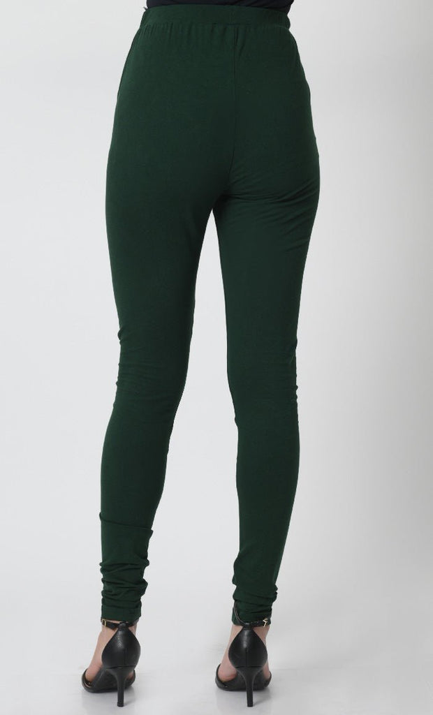 Comfort Fit Cotton Jersey Legging Pants with Elastic Waist - EastEssence.com