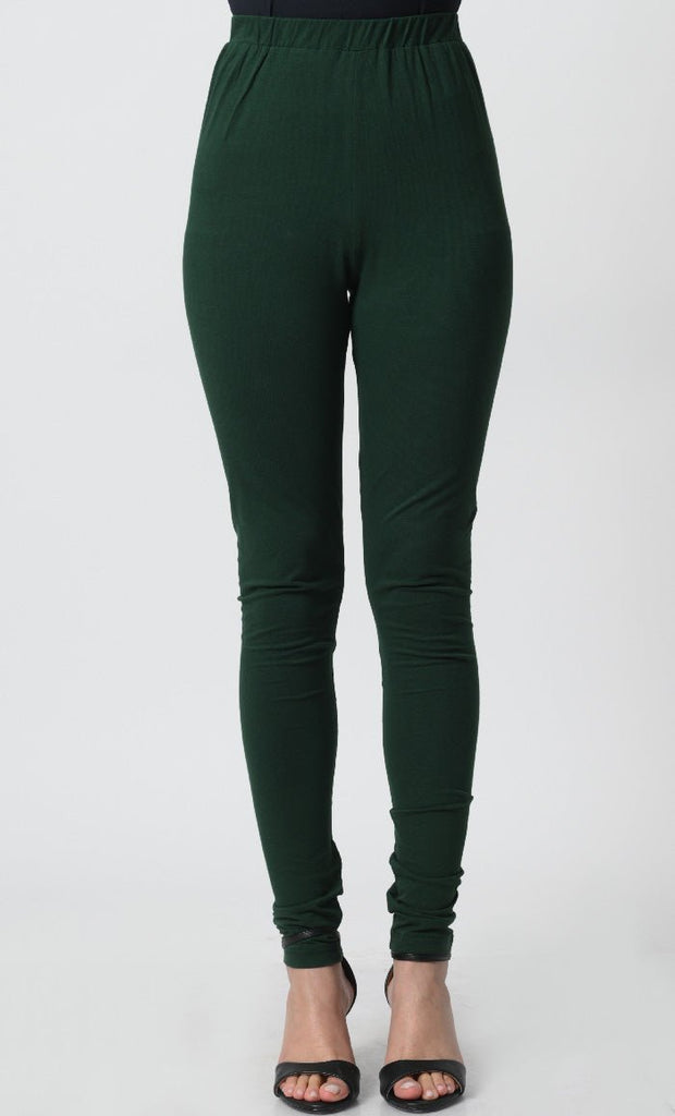 Comfort Fit Cotton Jersey Legging Pants with Elastic Waist - EastEssence.com