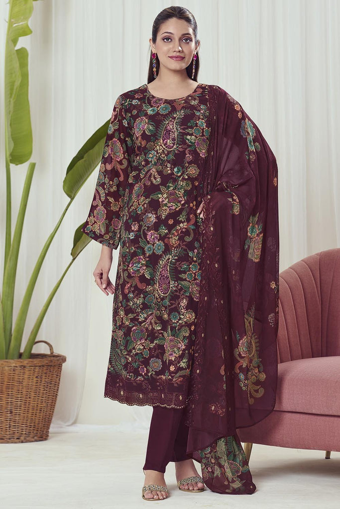 Comfortable georgette Kurta Set with Dupatta Casual Wear - EastEssence.com