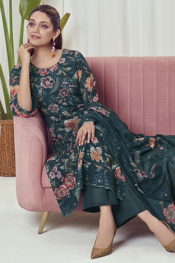 Comfortable georgette Kurta Set with Dupatta Casual Wear - EastEssence.com