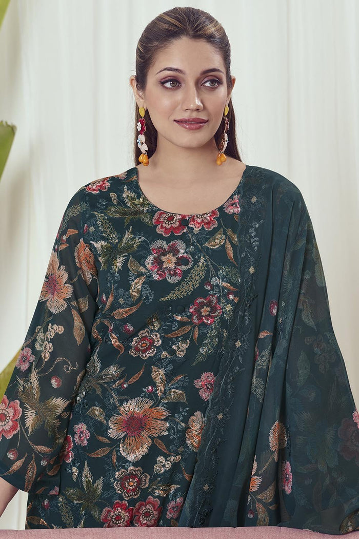 Comfortable georgette Kurta Set with Dupatta Casual Wear - EastEssence.com