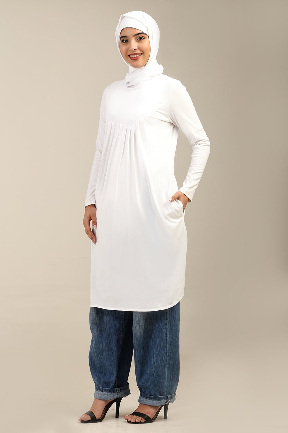 Cotton Jersey Basic Tunic for Everyday & Uniform Wear - EastEssence.com
