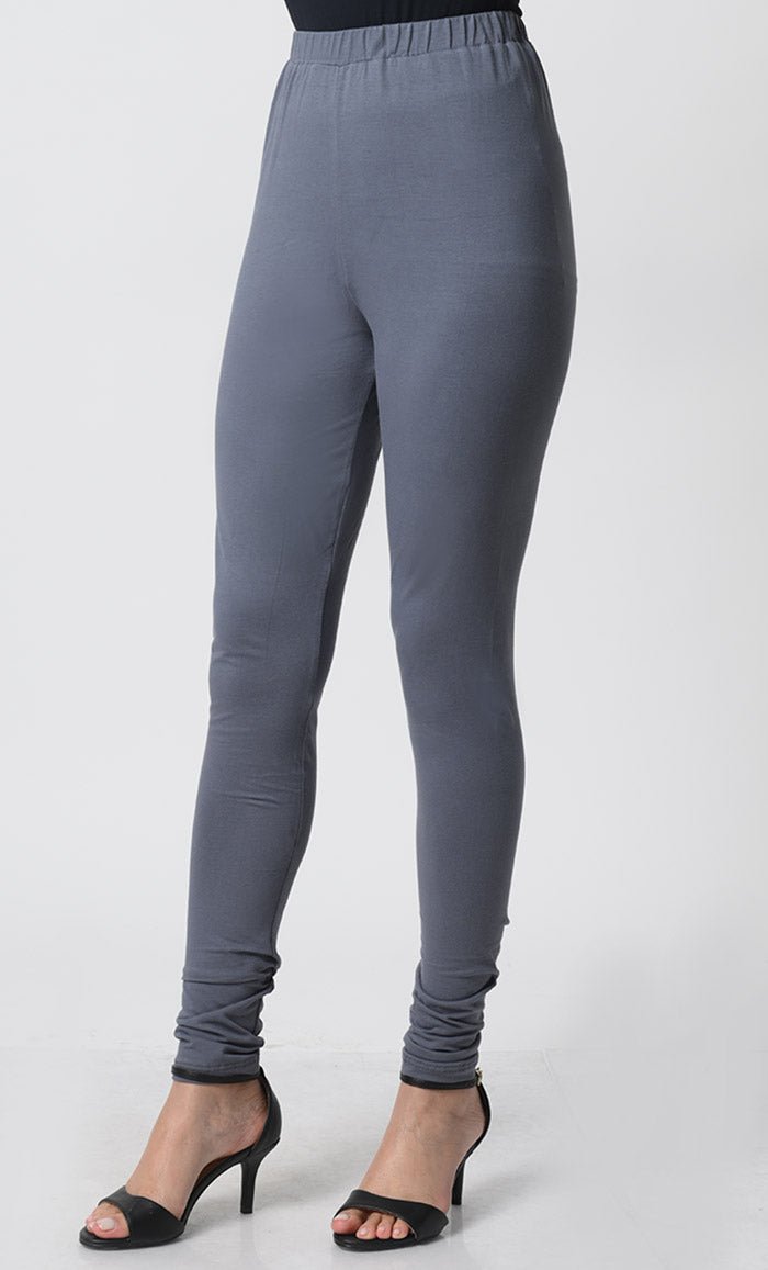 Cotton Jersey Leggings ??Elastic Waist, Comfortable Fit - EastEssence.com