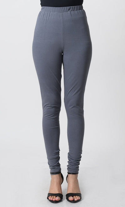 Cotton Jersey Leggings ??Elastic Waist, Comfortable Fit - EastEssence.com