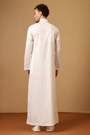 Cotton Poplin Pathani Kurta Pant Set with Collared Neck - EastEssence.com