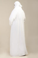 Crepe 3 - Piece Burka Set with Separate Nose Piece & Cape Sleeves - EastEssence.com