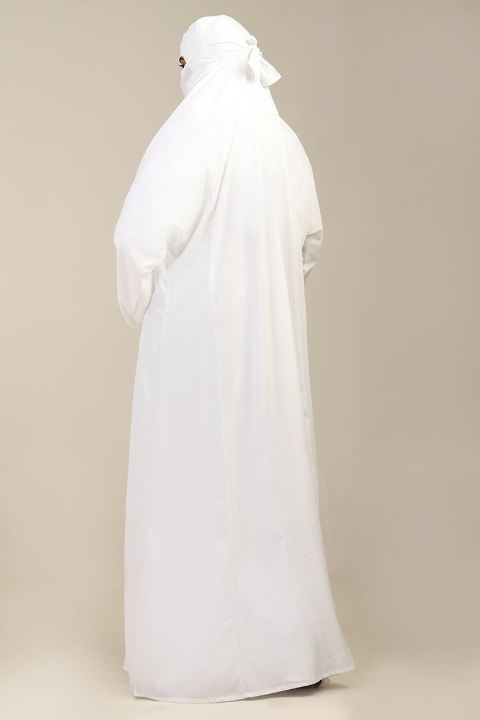 Crepe 3-Piece Burka Set with Separate Nose Piece & Cape Sleeves