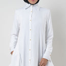 Crepe Button Down School Uniform Tunic - EastEssence.com