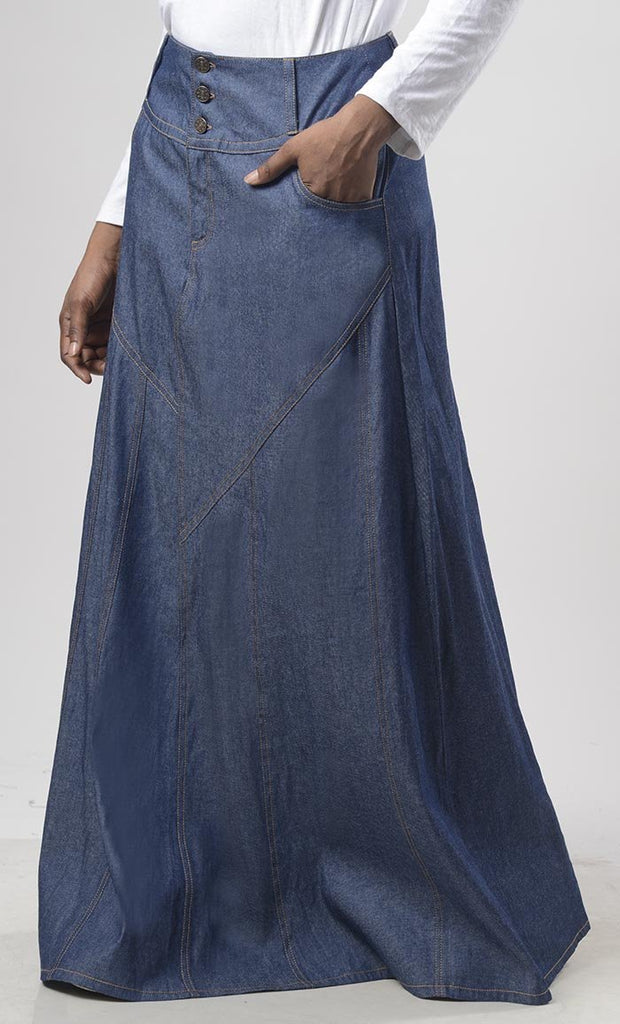 Denim Everyday Wear Skirt - Final Sale - EastEssence.com