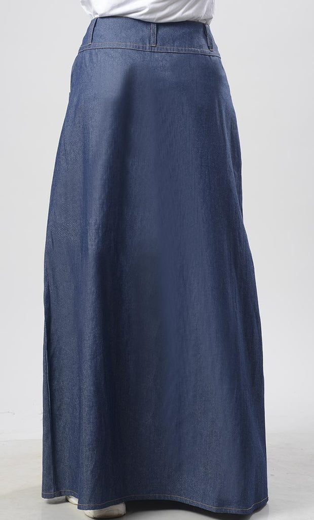 Denim Everyday Wear Skirt - Final Sale - EastEssence.com