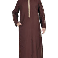 Dishdasha With Contrast Accents - EastEssence.com