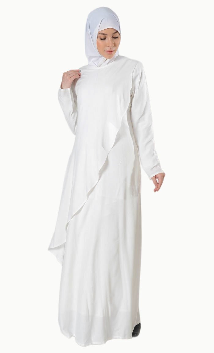 Double Layered Hajj Umrah Abaya Dress - EastEssence.com