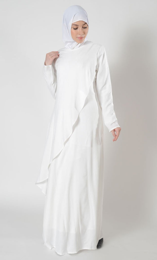 Double Layered Hajj Umrah Abaya Dress - Final Sale - EastEssence.com