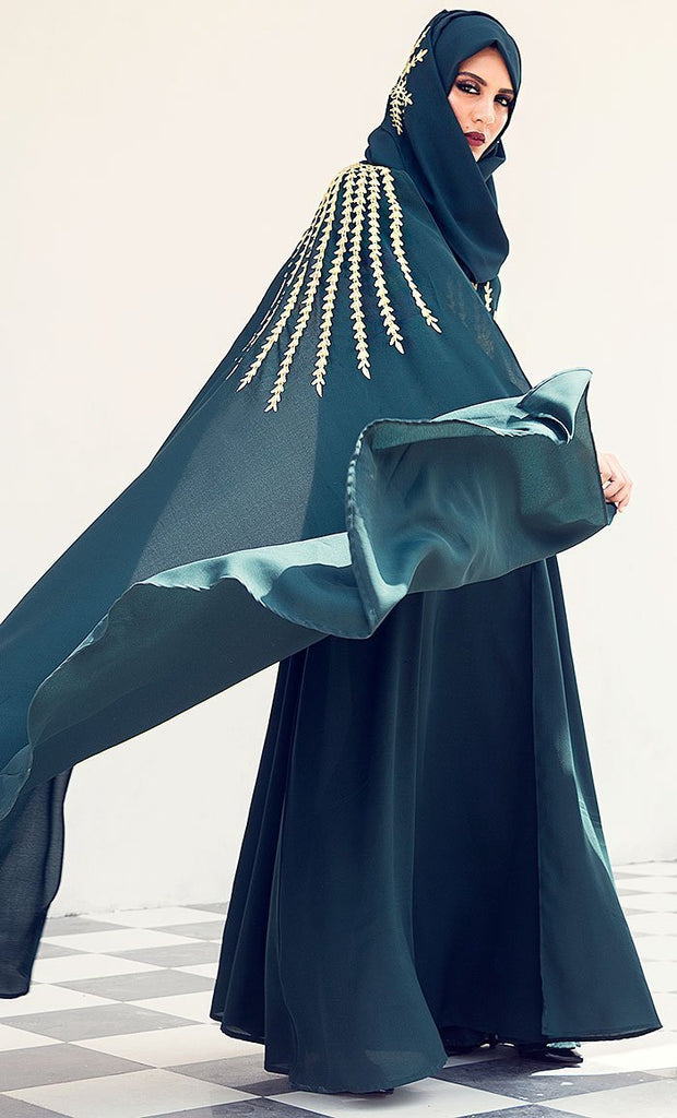 Dramatic Lavish Embroiderd Abaya - Final Sale - EastEssence.com