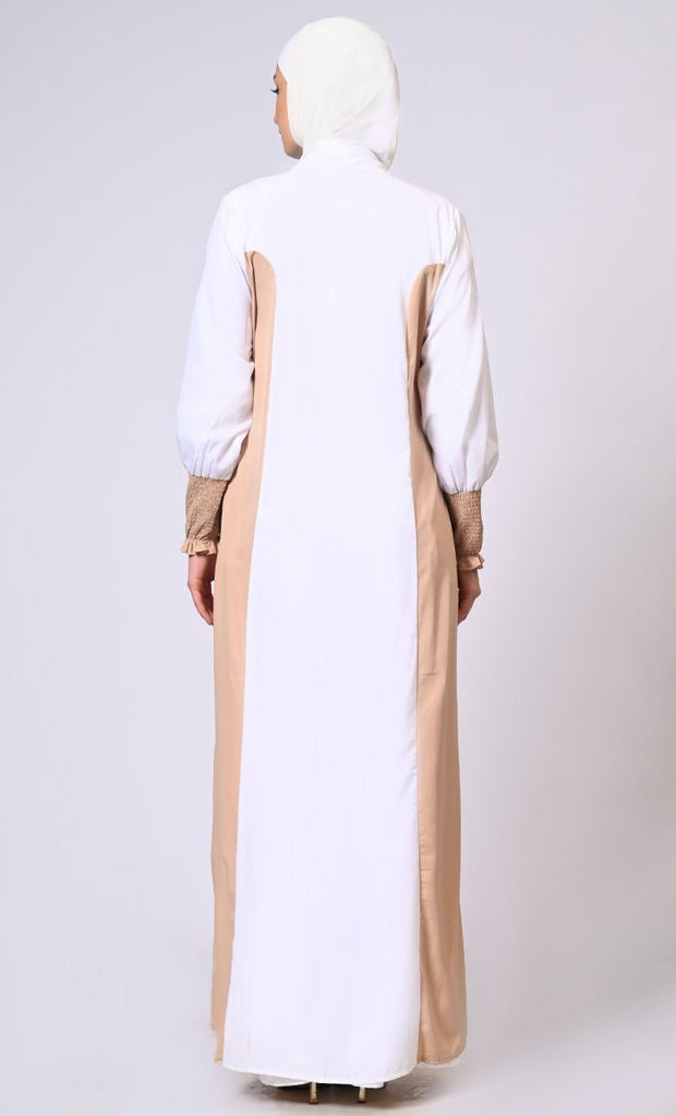 Effortlessly Stylish: Princess Cut Front open Sand Shrug with Lining & Pockets - Final Sale - EastEssence.com