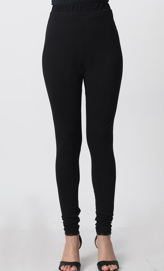 Elastic Waist Cotton Jersey Legging Pants – Soft & Stretchy - EastEssence.com