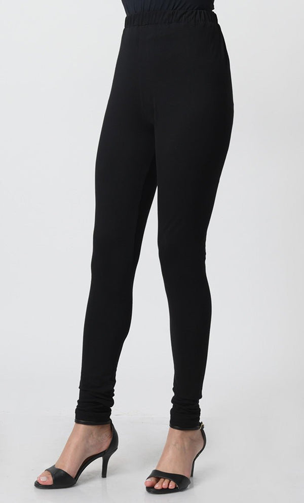 Elastic Waist Cotton Jersey Legging Pants ??Soft & Stretchy - EastEssence.com