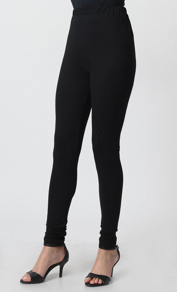 Elastic Waist Cotton Jersey Legging Pants – Soft & Stretchy - EastEssence.com