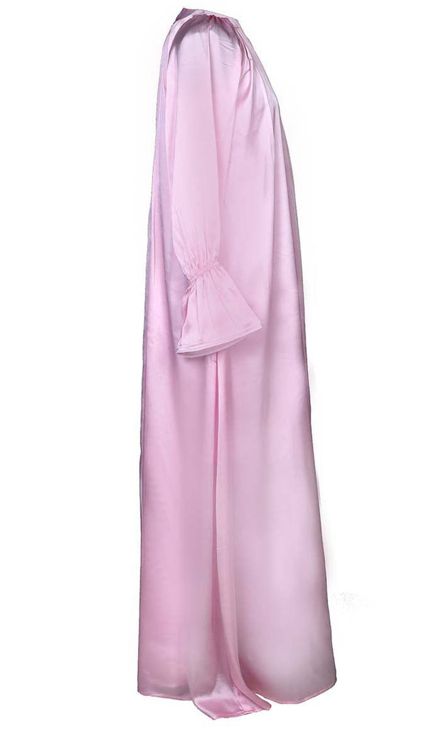 Elegant Casual Wear Roseate Satin Abaya - Final Sale - EastEssence.com